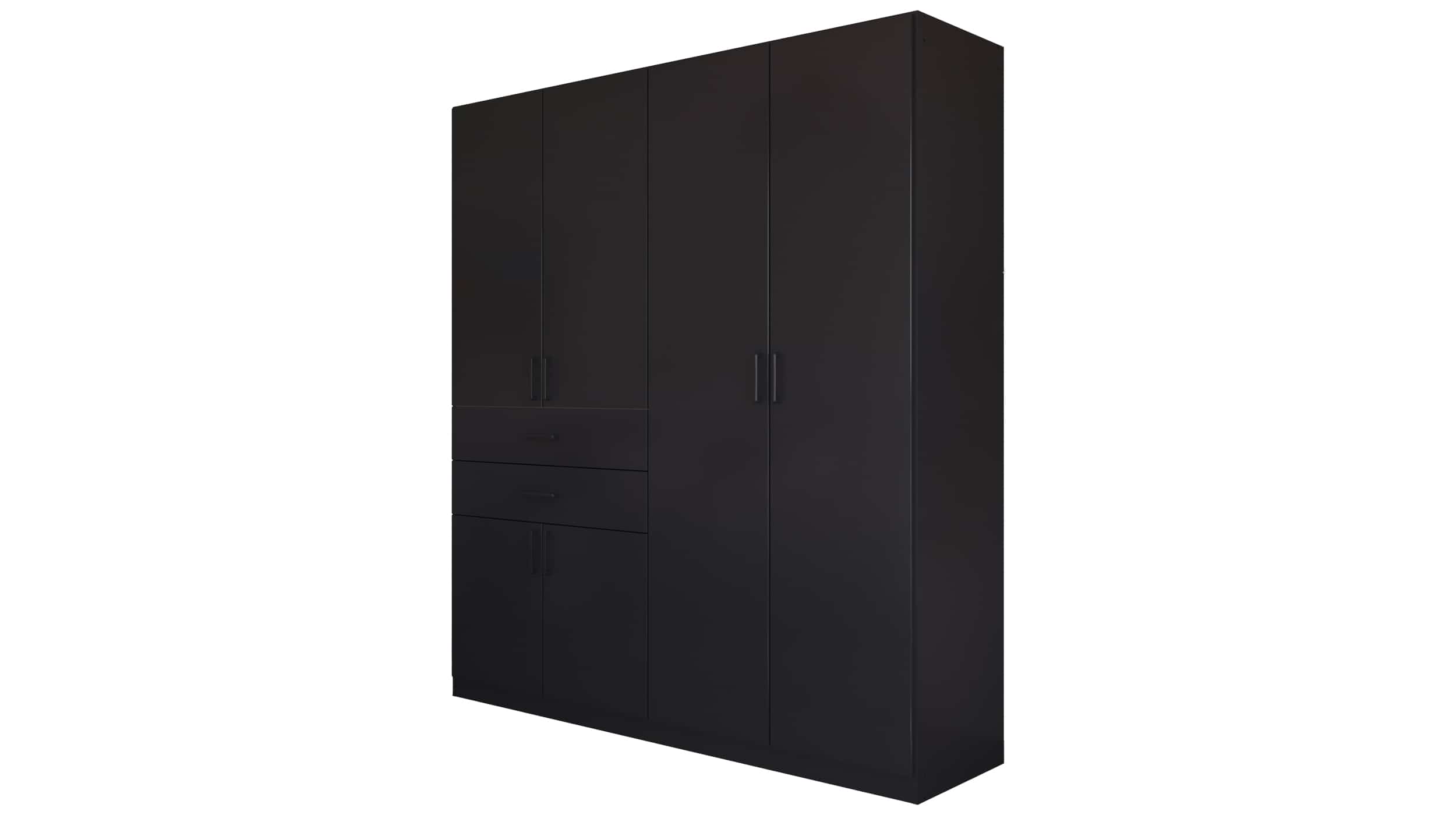 Kleiderschrank grau metallic - 181 cm - rauch - MAIKA Kleiderschrank grau-metallic 181 cm 6-türig - MAIKA