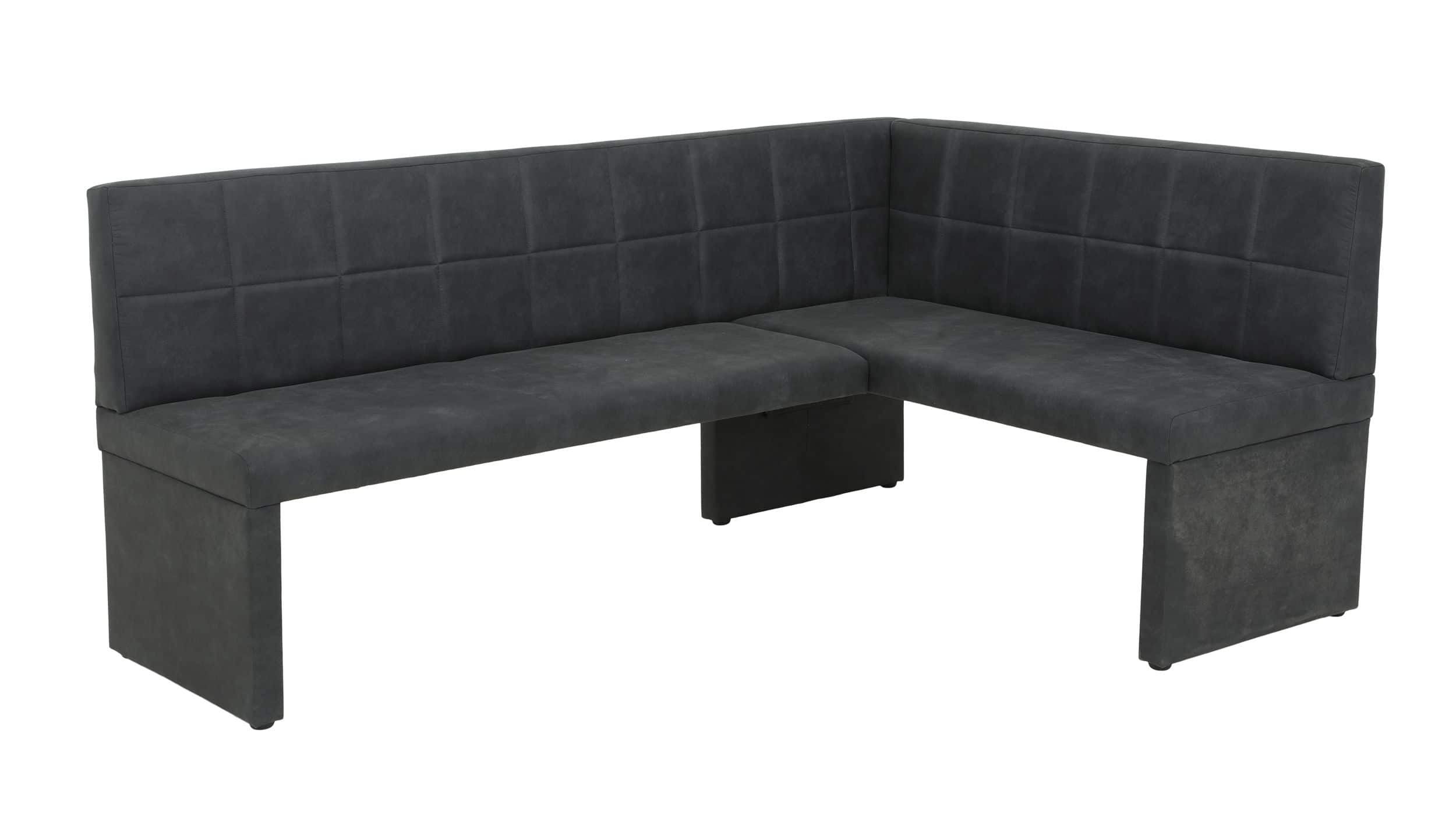 Eckbank Vintage Anthrazit 200 cm x 140 cm Bank - MELANIE Eckbank Vintage Anthrazit 200 cm x 140 cm Bank - MELANIE