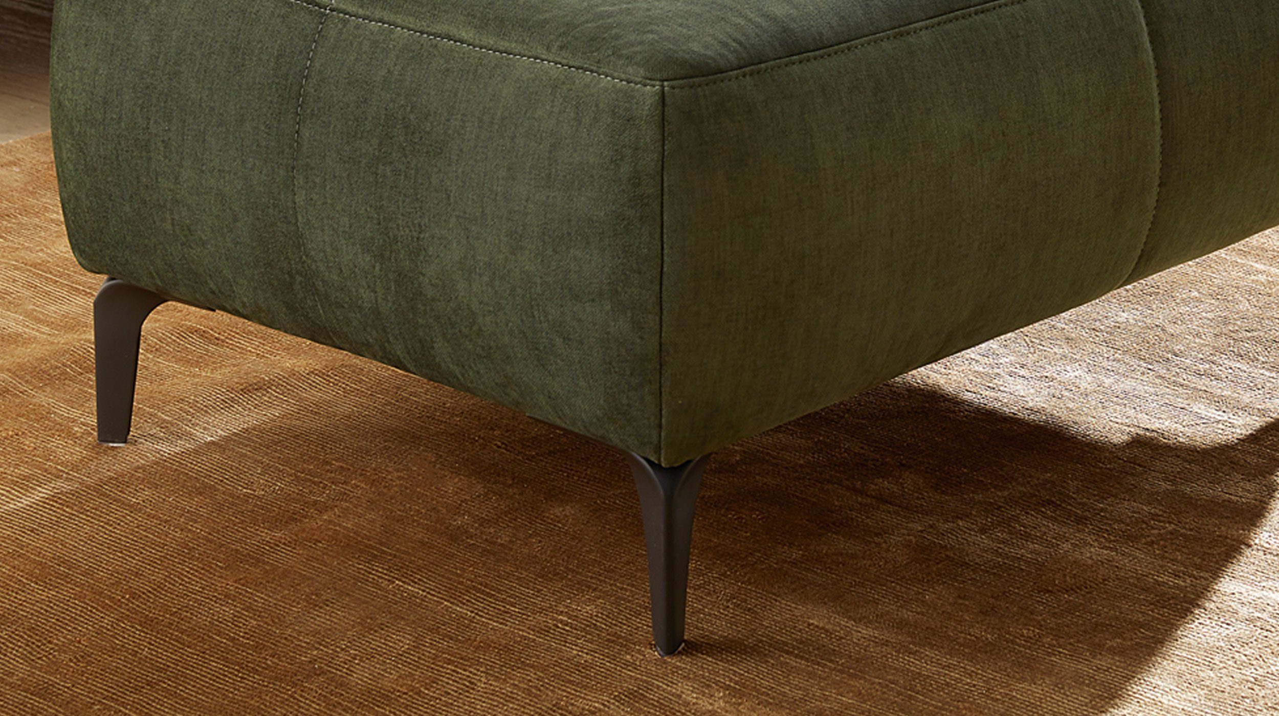 Hocker Sitzhocker 79 x 111 cm Veloursbezug grün - SALO  