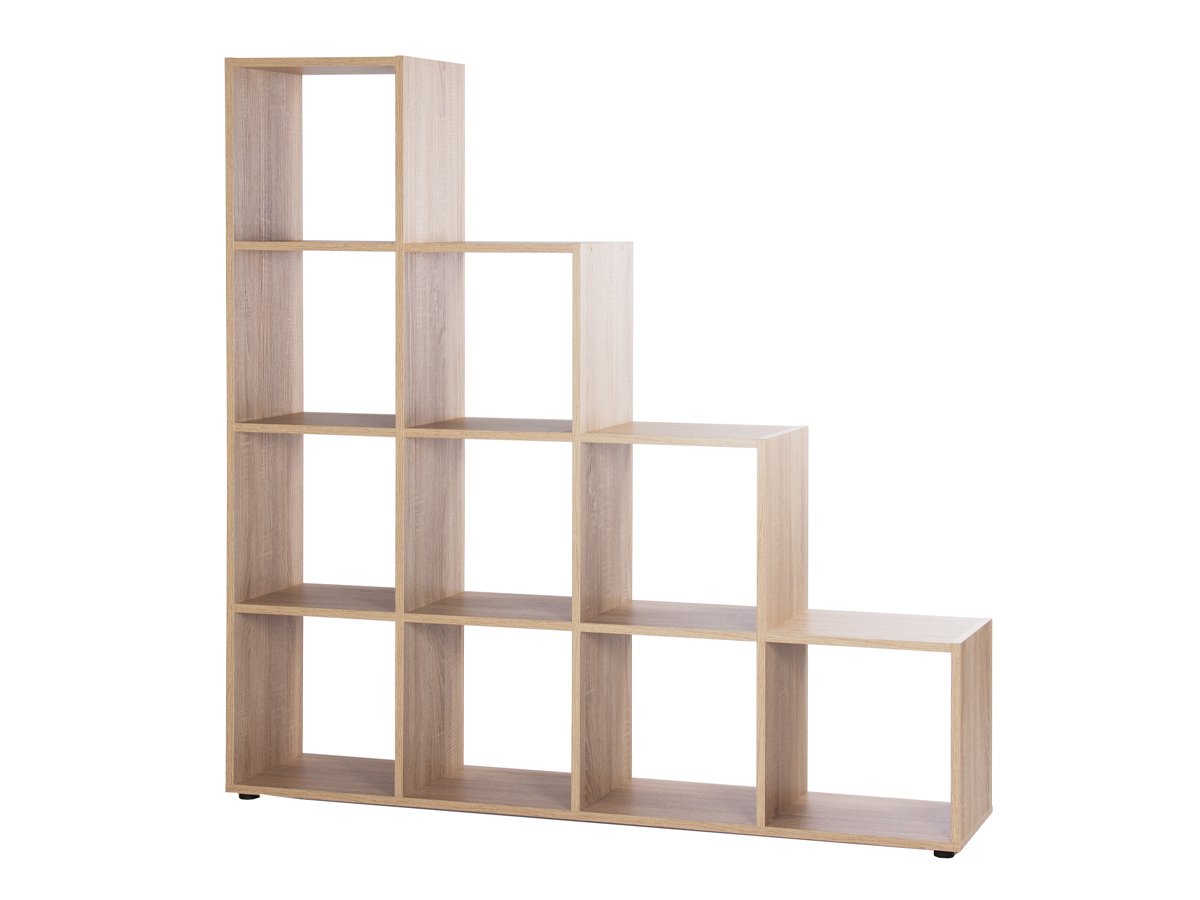 Raumteiler Regal Sägerau Eiche 155x156 cm - 10 Fächer - BERGAMO Raumteiler Regal Sägerau Eiche 155x156 cm - 10 Fächer - BERGAMO
