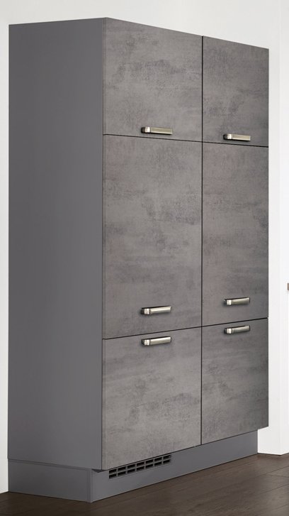L-Küche 110 + 260 cm - inkl. Elektrogeräte - Küchenfronten matt - RIVA