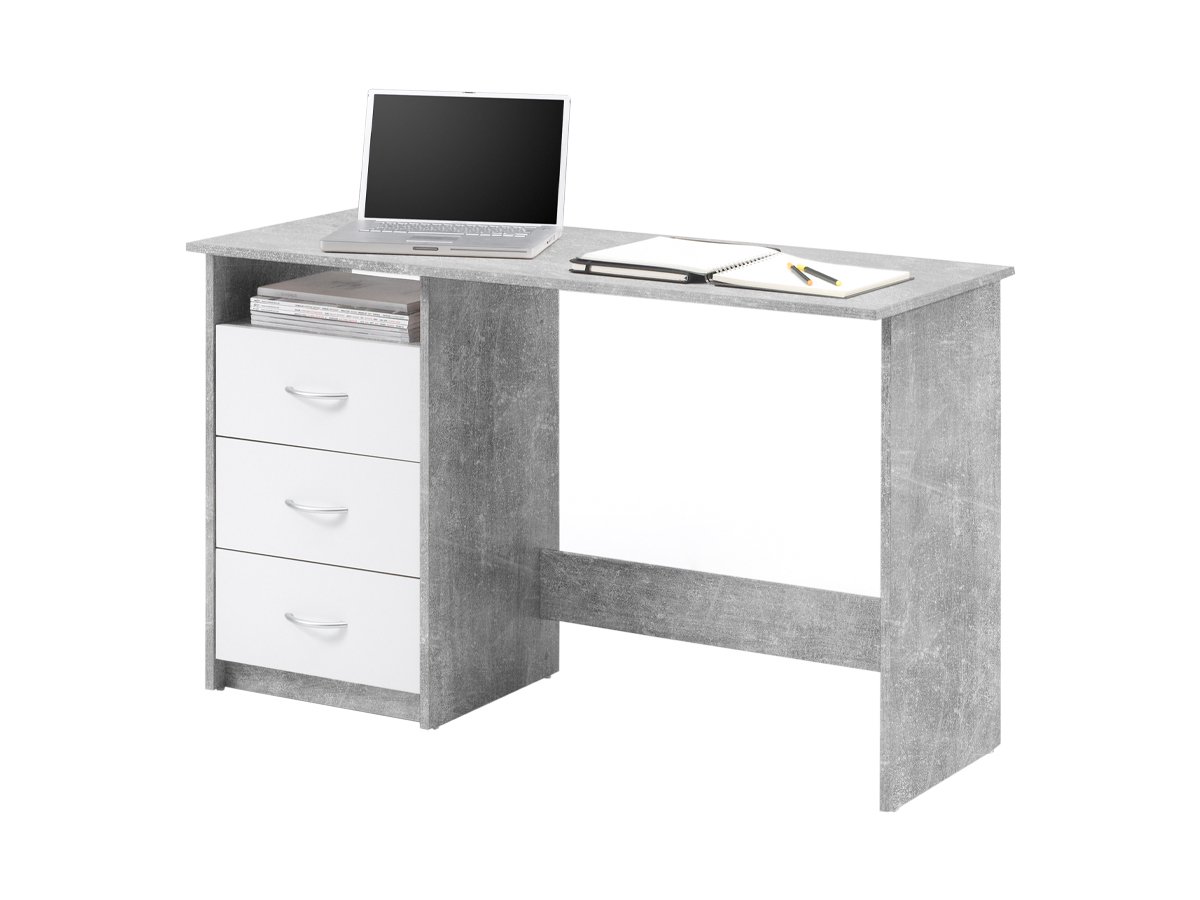 Computerschreibtisch Betonoptik - weiß 120 cm - ADRIA Computerschreibtisch Betonoptik - weiß 120 cm - ADRIA