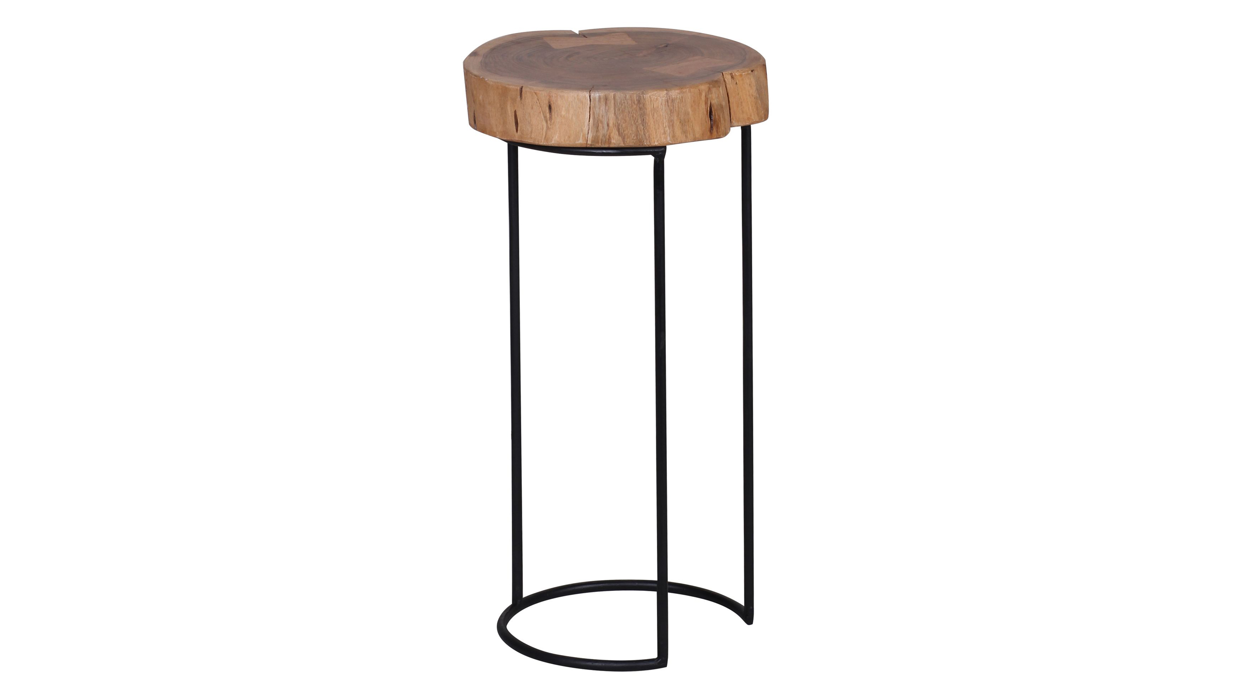 Beistelltisch Akazie massiv lackiert - rund - 28 x 55 cm - ACAS Beistelltisch Akazie massiv lackiert rund 28 x 28 x 55 cm - ACAS