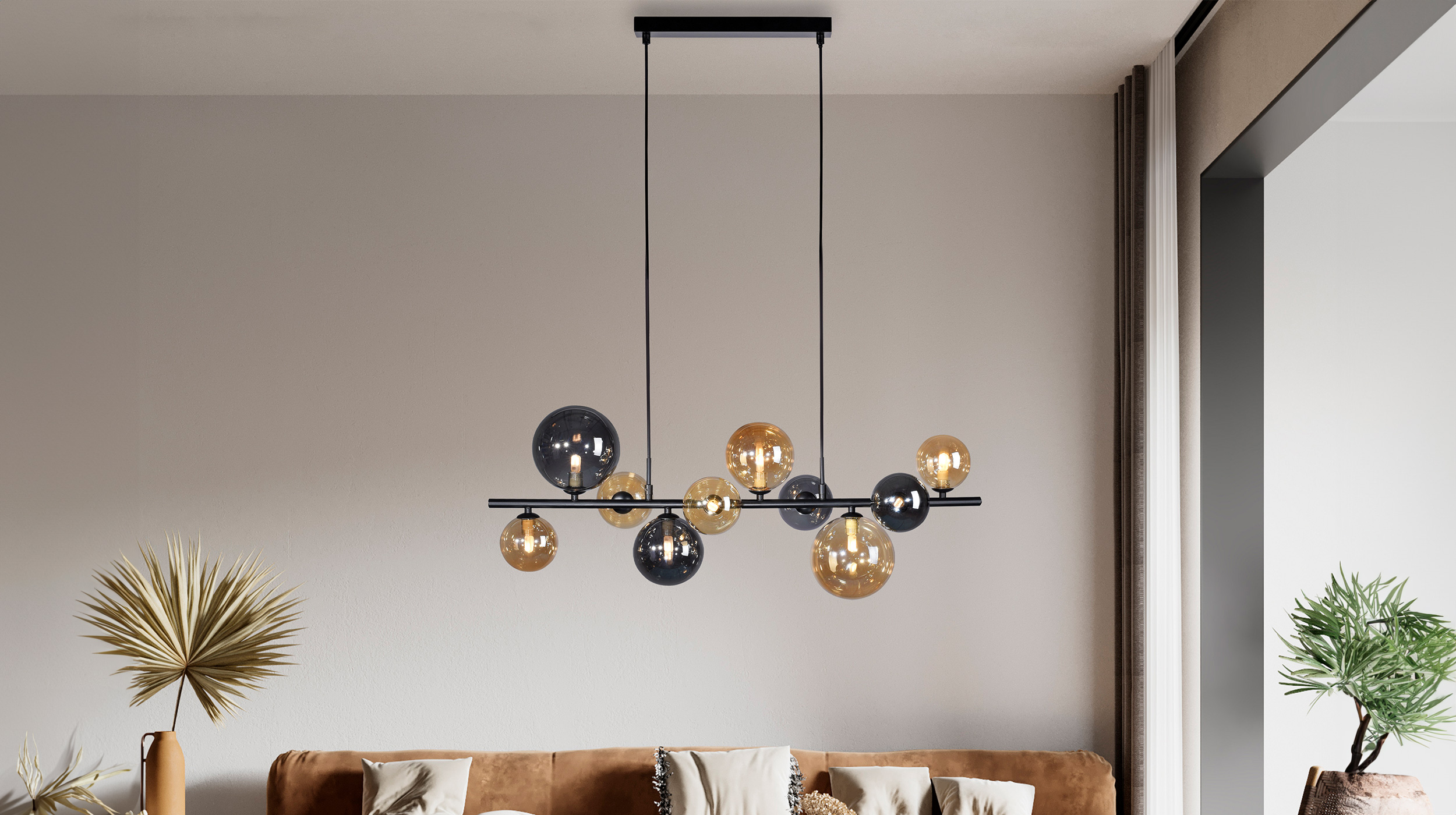 Hängelampe LED schwarz 85 cm höhenverstellbar- POPSICLE