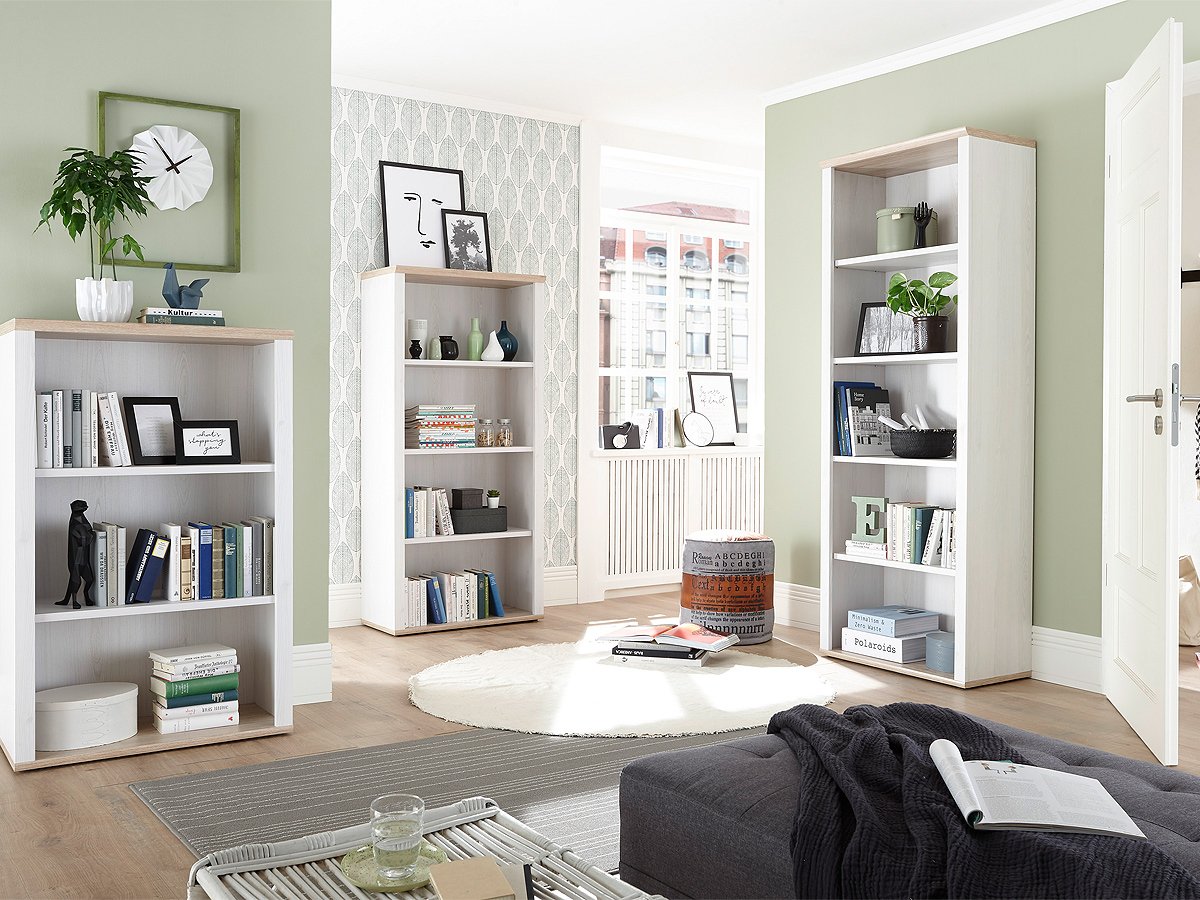 Büroregal San Remo Eiche - Sibiu Lärche 202 cm - ROMANCE