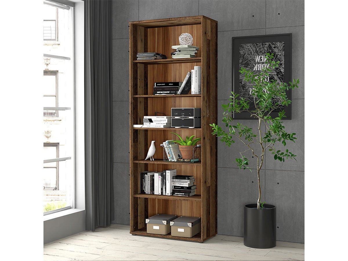 Bücherregal Standregal Old Wood 74 x 35 cm - TEMPRA