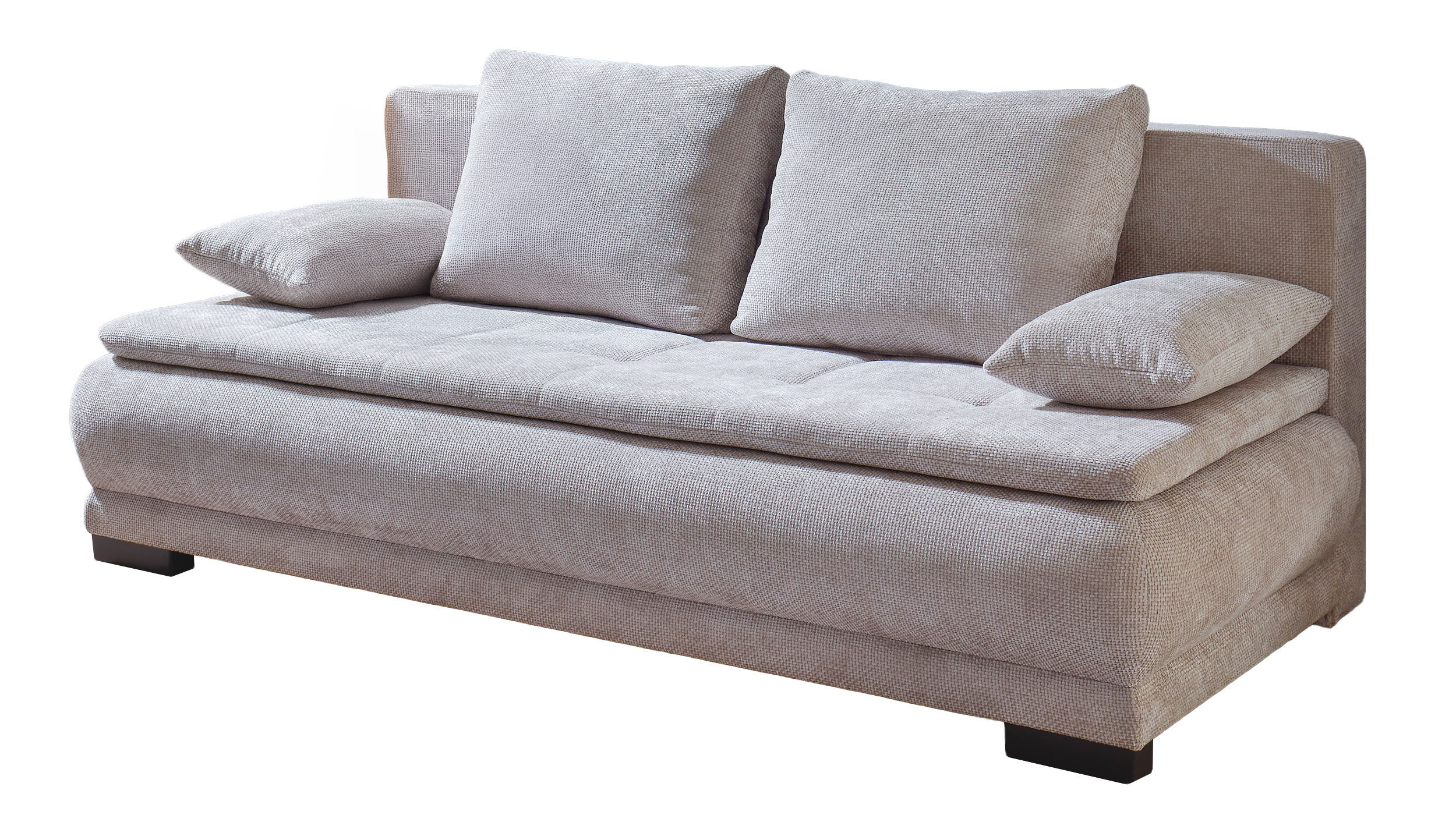 Schlafsofa grau mit Bettkasten Federkern 212 cm - LIAM Schlafsofa grau mit Bettkasten Federkern 212 cm - LIAM