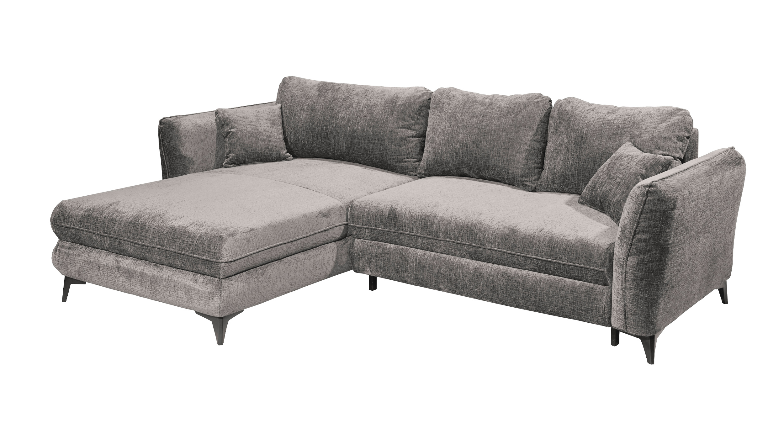 Ecksofa mit Schlaffunktion grau 286 x 192 cm - Bettkasten - HEYLAND Ecksofa mit Schlaffunktion grau 286 x 192 cm - Bettkasten - HEYLAND