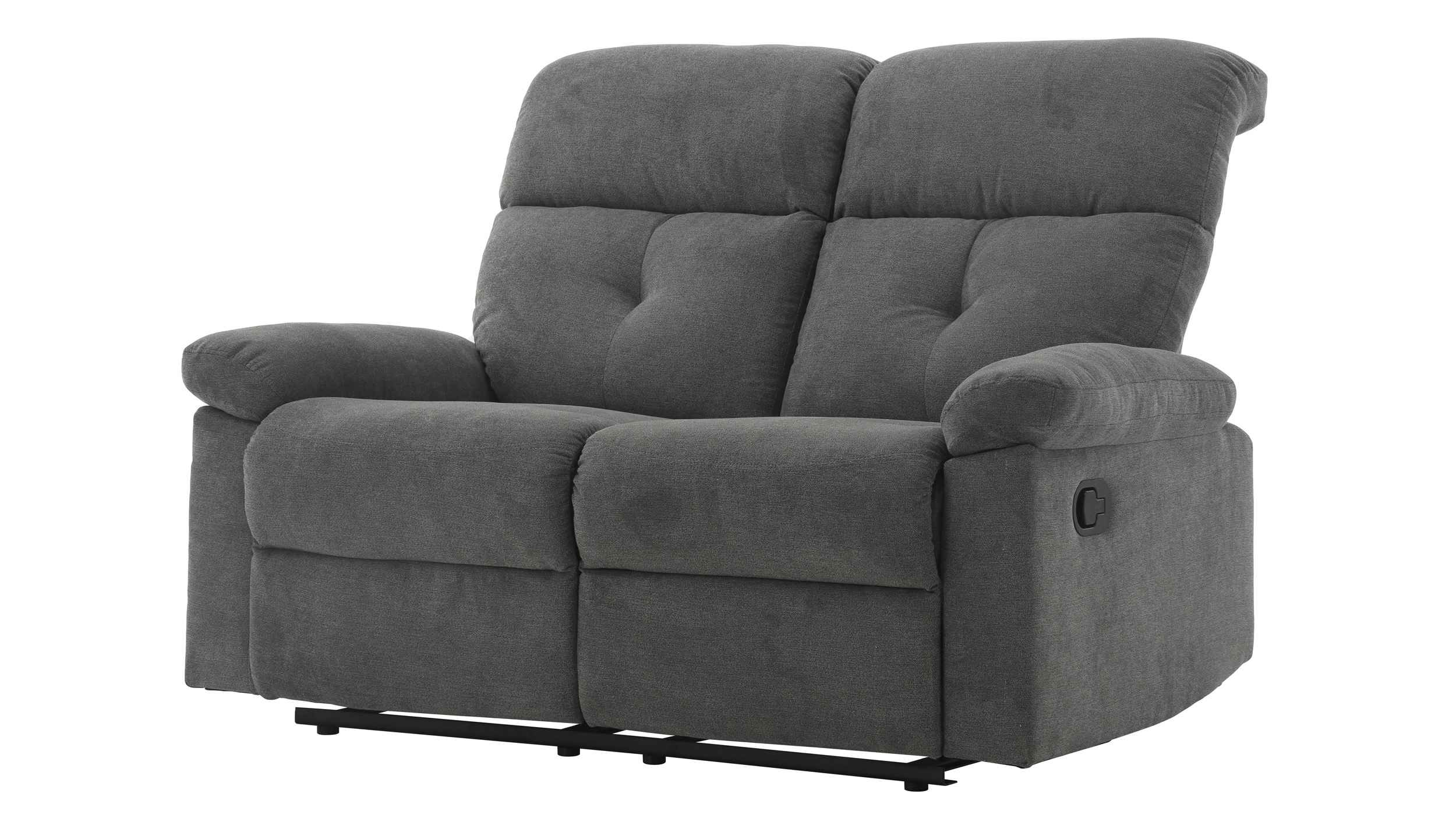 Einzelsofa Microfaser grau 136 cm - Relaxfunktion - RIVERA Einzelsofa Microfaser grau 136 cm - Relaxfunktion - RIVERA