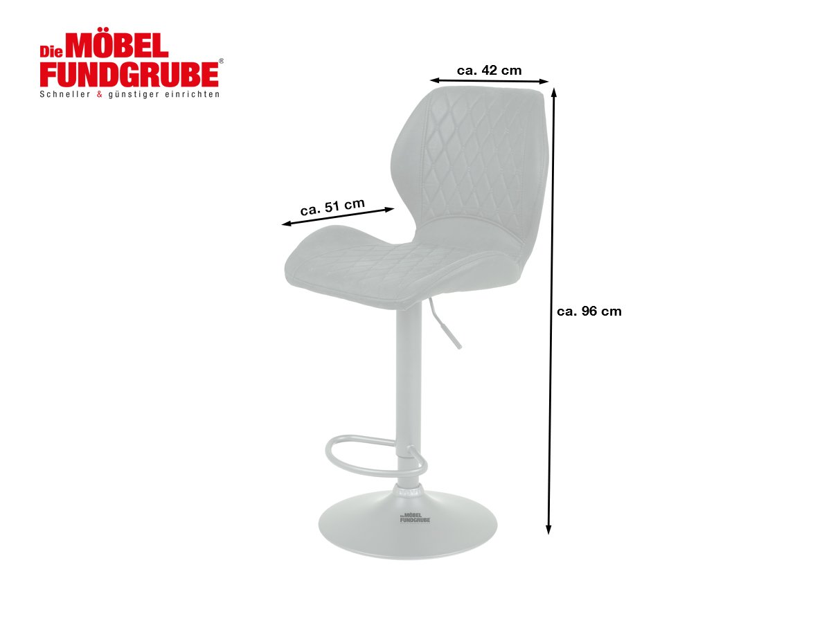 Barhocker vintage anthrazit - SONJA