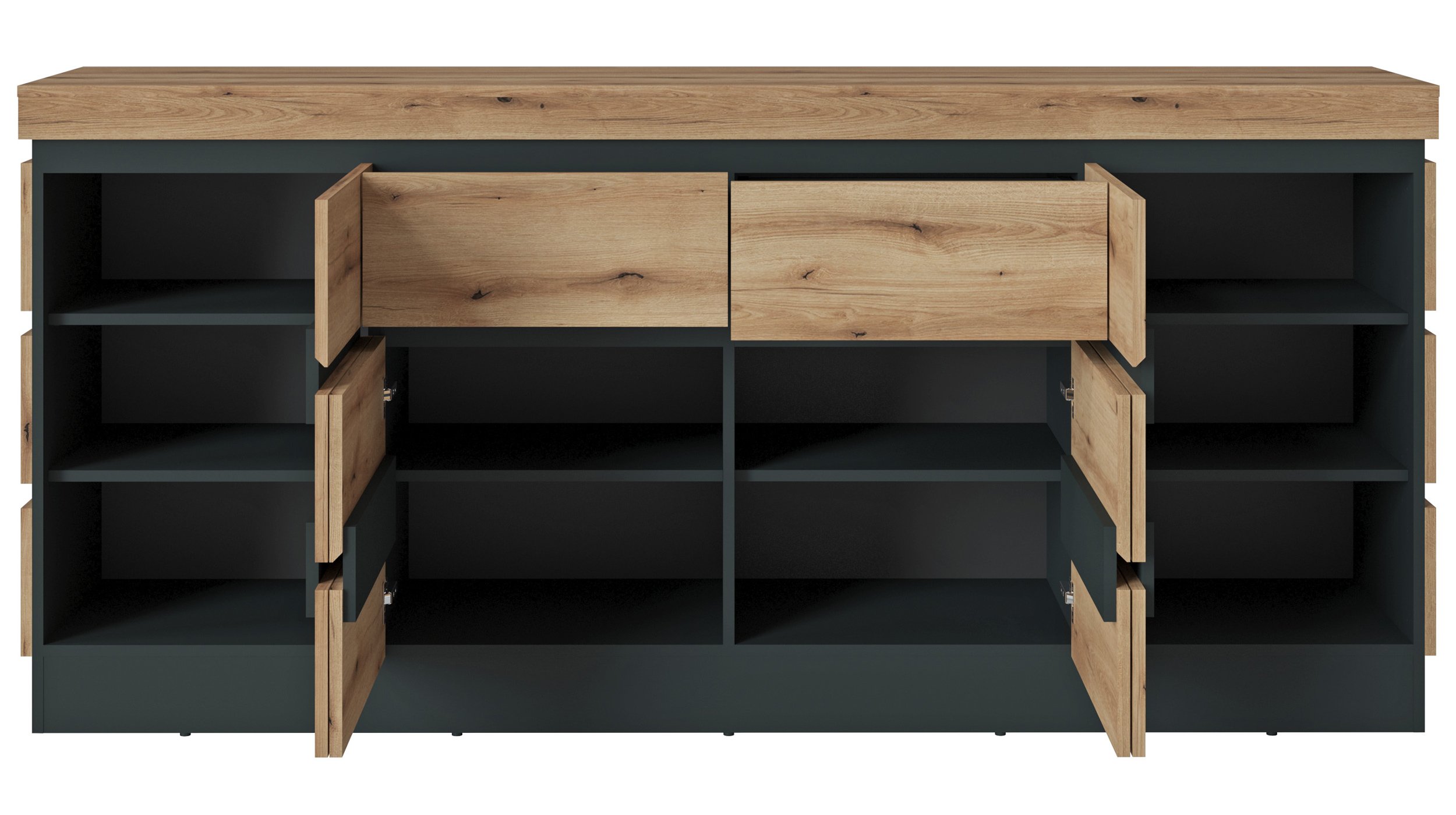 Kommode Coast Evoke Eiche - grau 201 cm - CORTE