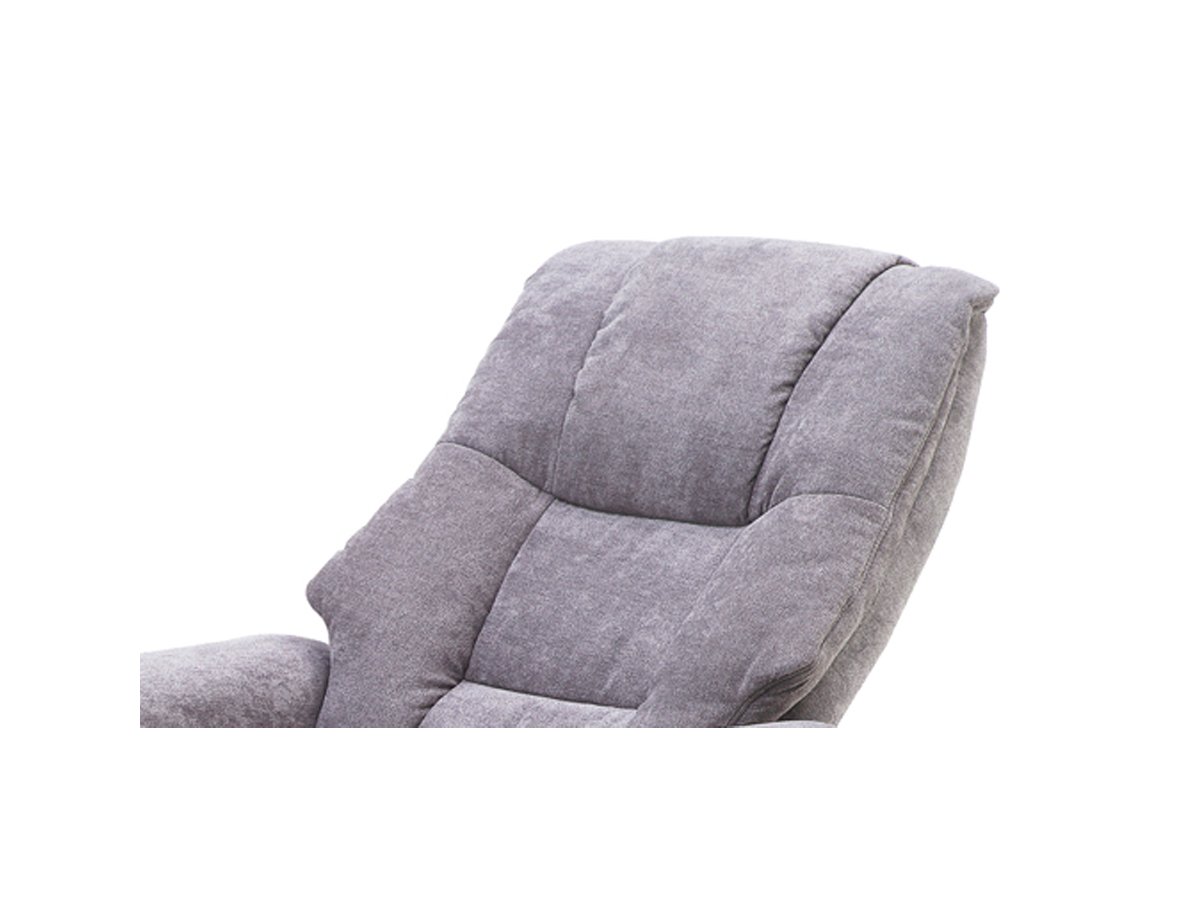Relaxsessel mit Hocker grau Microfaserbezug - FREYA
