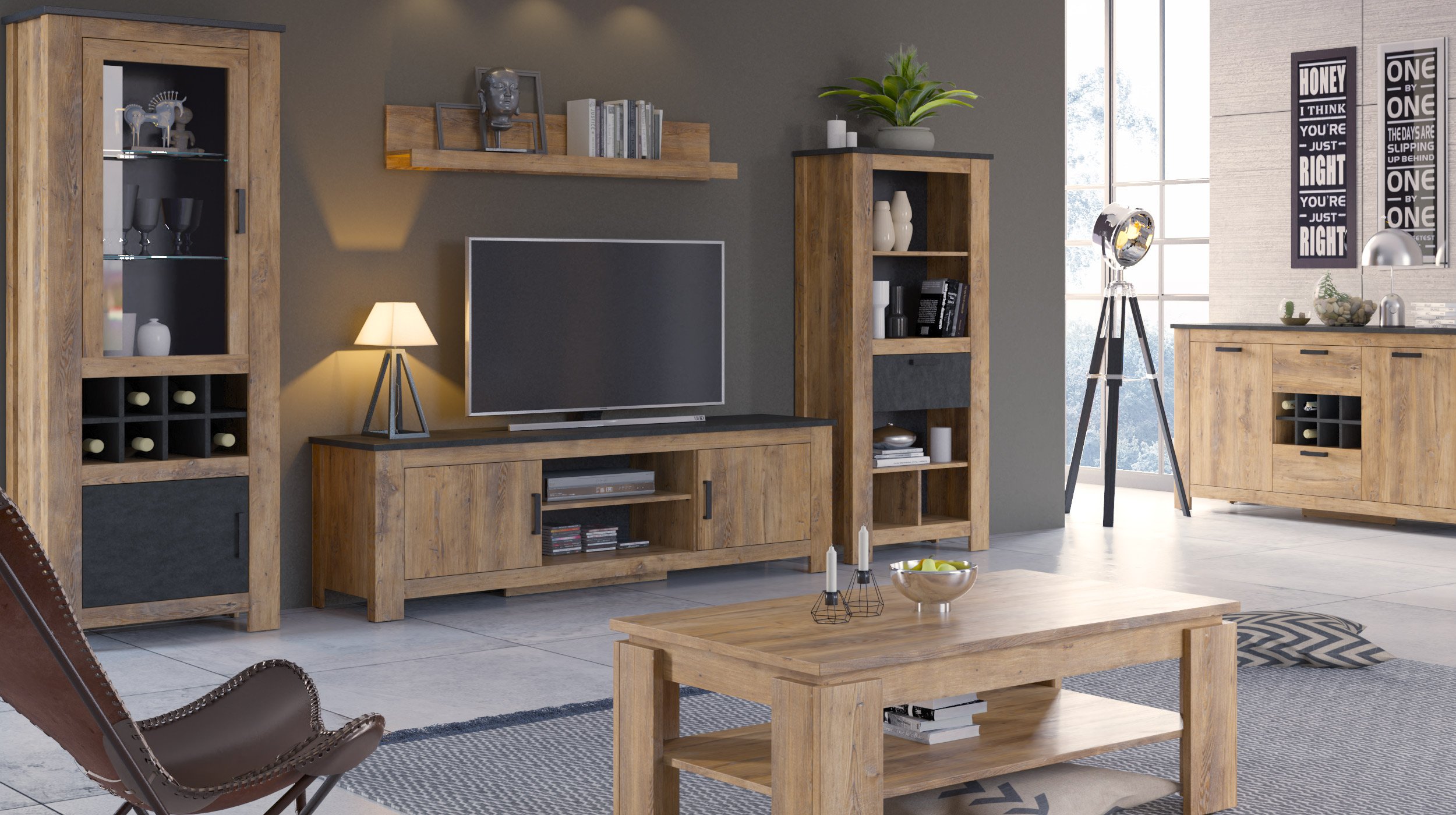 TV - Lowboard Kastanie Breslau 189 cm TV - Board - RAPALLO