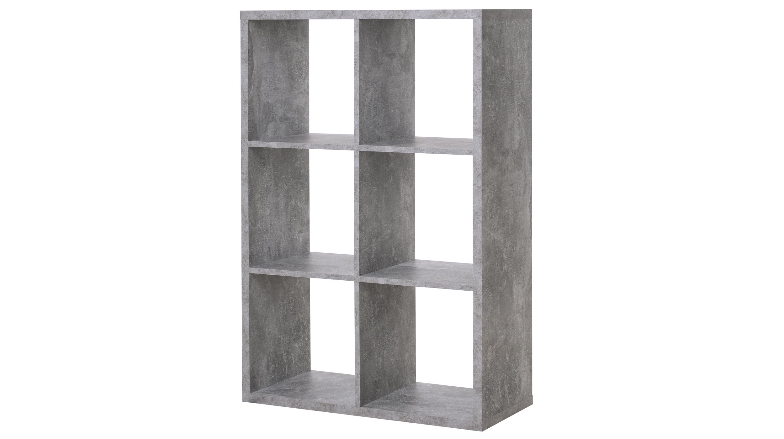 Standregal Betonoptik 73 x 107 cm - 6 Fächer - MAX Standregal Betonoptik 73 x 107 cm - 6 Fächer - MAX