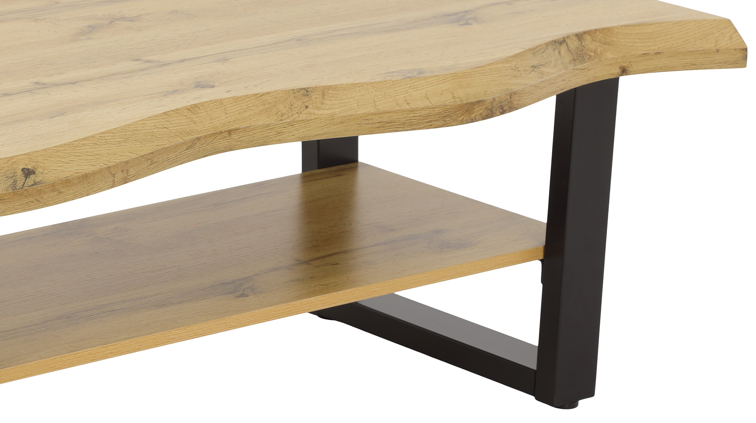 Couchtisch Baumkantentisch 110 x 60 cm Wildeiche - GABRION