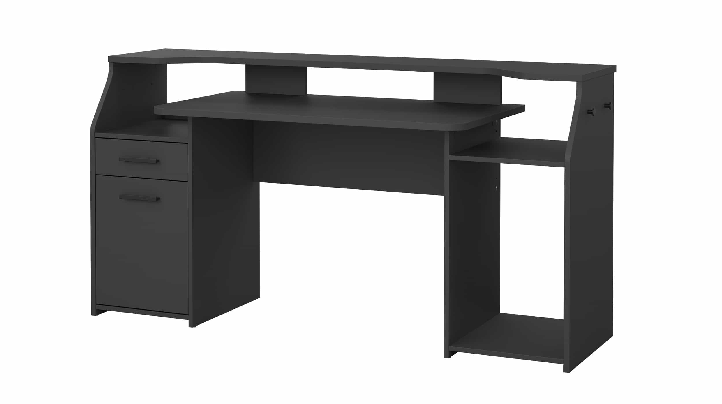 Computerschreibtisch schwarz matt 171 cm - FUNCTION PLUS Computerschreibtisch schwarz matt 171 cm - FUNCTION PLUS