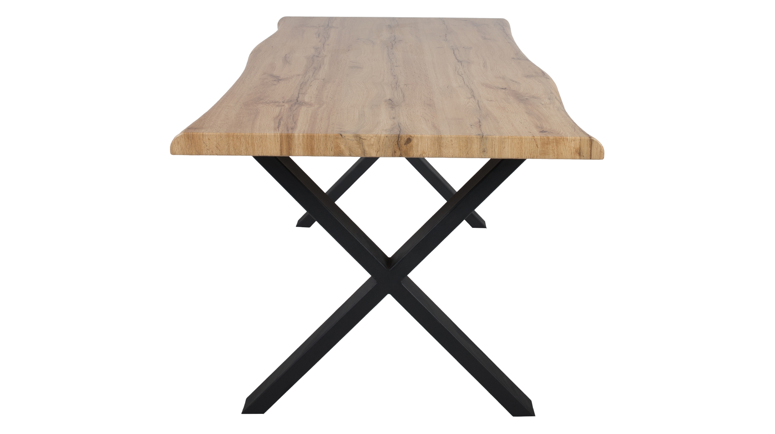 Esstisch Baumkantentisch 180 x 90 cm Wildeiche - LENIA