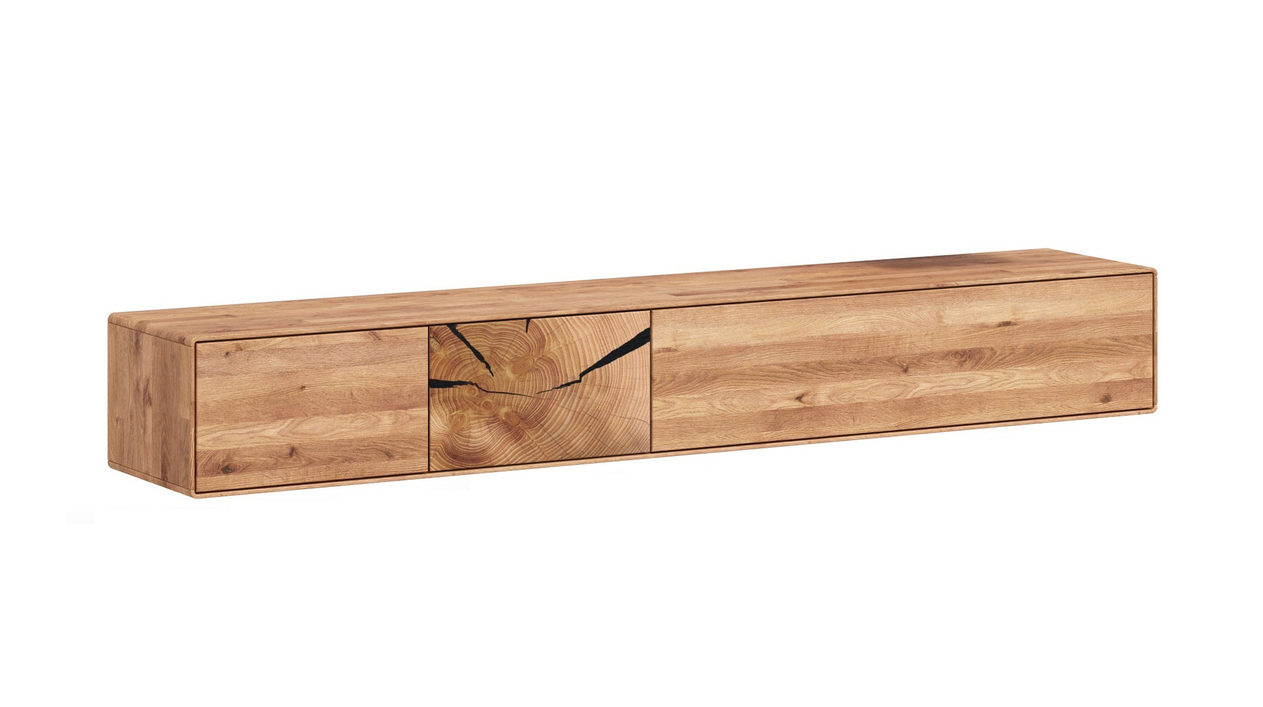 TV - Lowboard Wildeiche massiv geölt 220 cm TV-Board - TORVEN TV - Lowboard Wildeiche massiv geölt 220 cm TV-Board - TORVEN