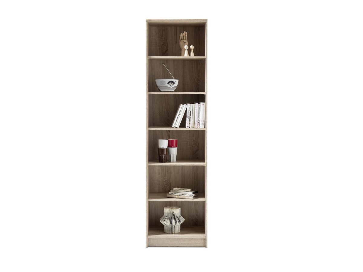 Bücherregal Standregal Sonoma Eiche 54 x 198 cm - 5 Einlegeböden - OPTIMUS Bücherregal Standregal Sonoma Eiche 54 x 198 cm - 5 Einlegeböden - OPTIMUS