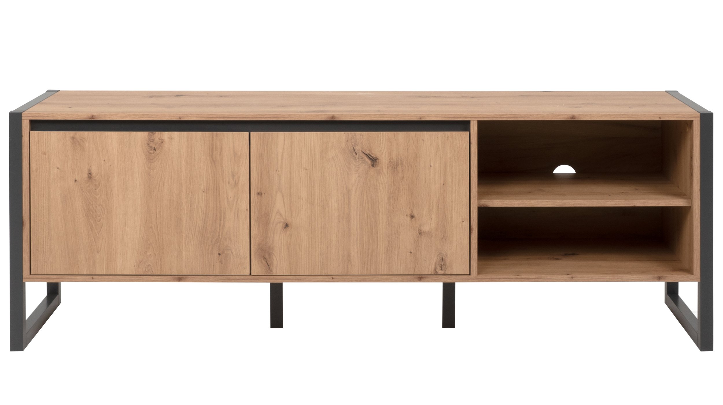 TV - Lowboard 160 cm Artisan Eiche - anthrazit - DENVER TV - Lowboard 160 cm Artisan Eiche - anthrazit - DENVER