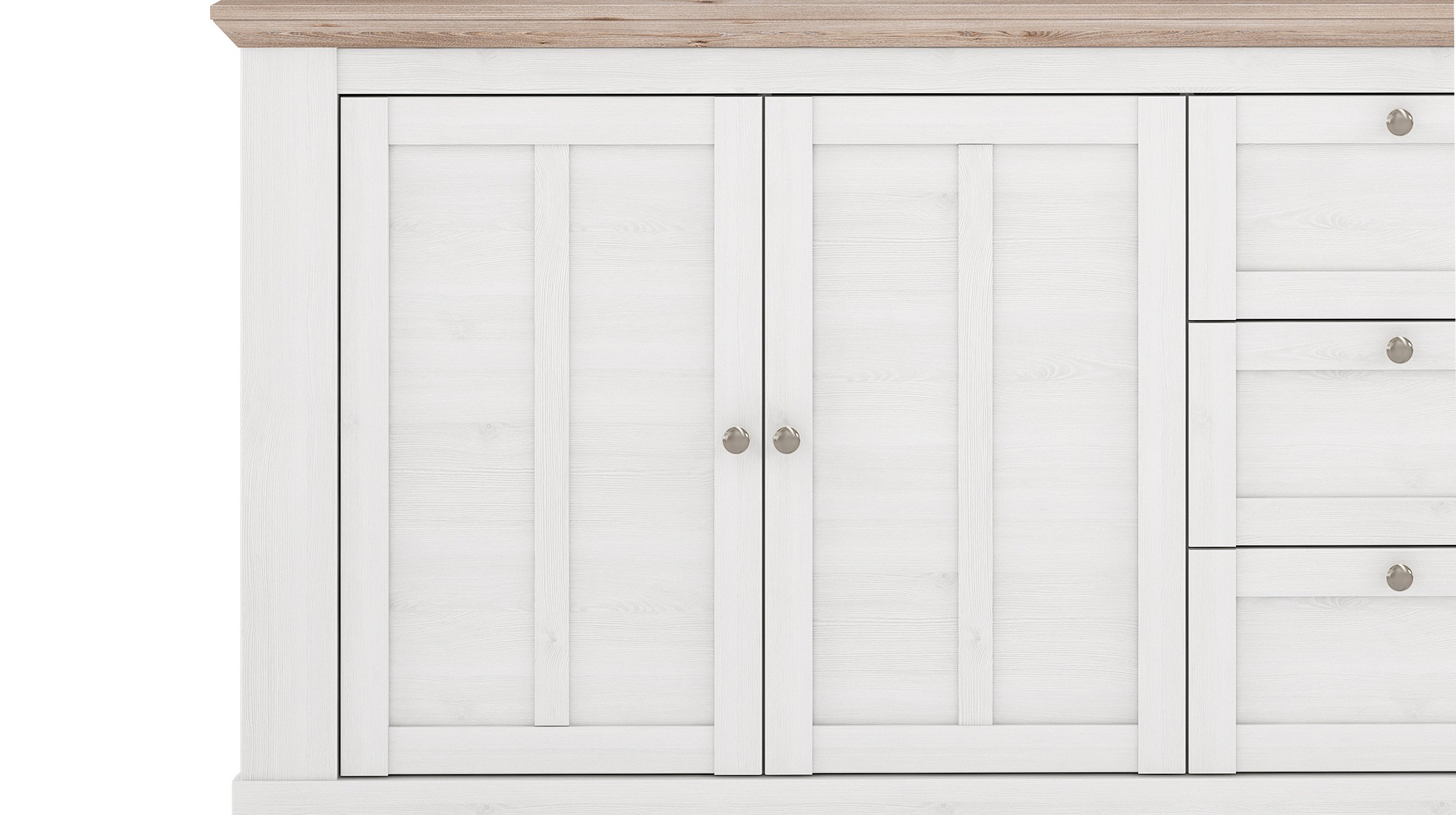 Sideboard Schneeeiche 205 cm 3-türig - ILOPPA