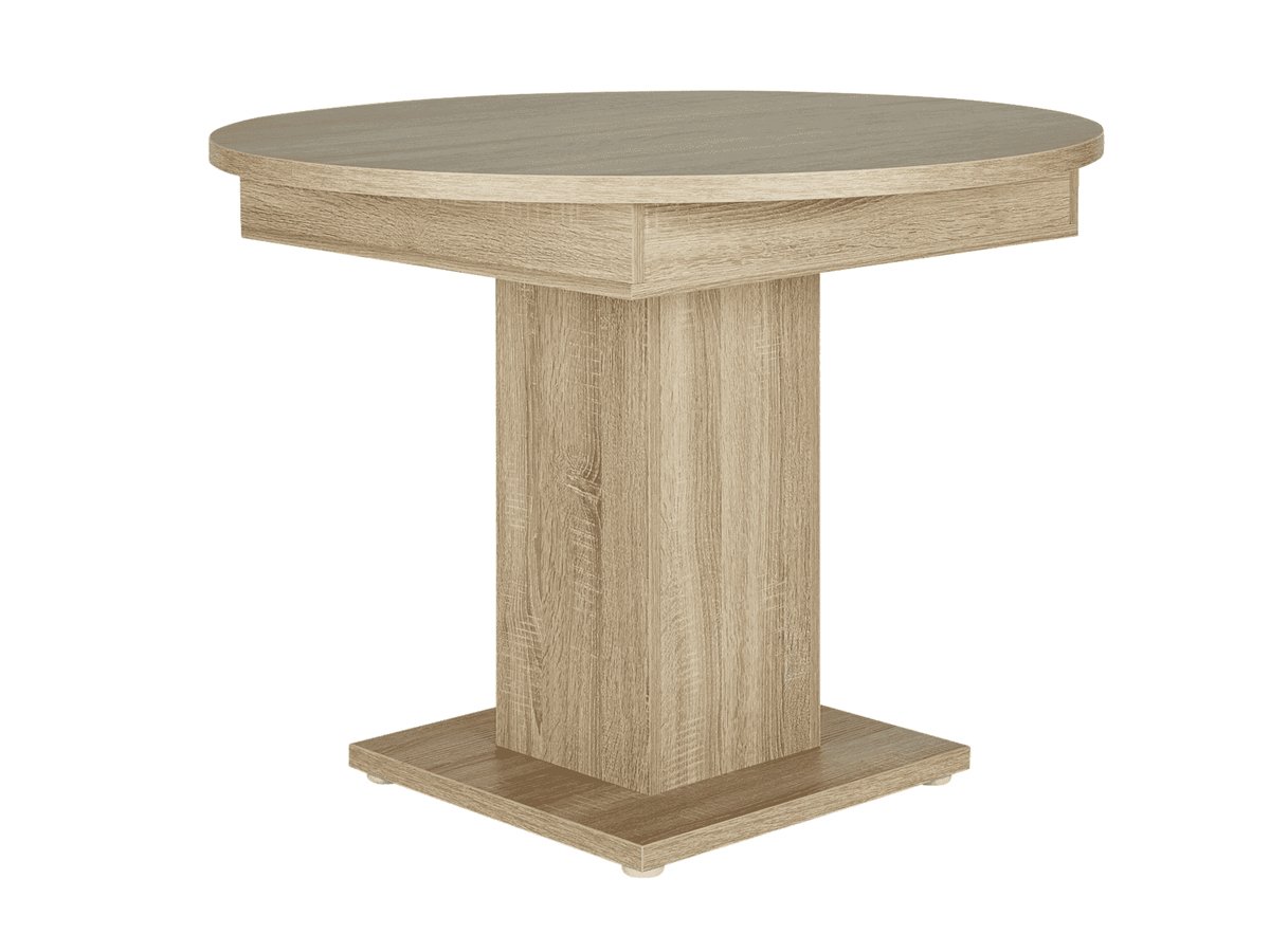 Esstisch rund 100 - 140 cm ausziehbar Sonoma Eiche - LEO Esstisch rund 100 - 140 cm ausziehbar Sonoma Eiche - LEO