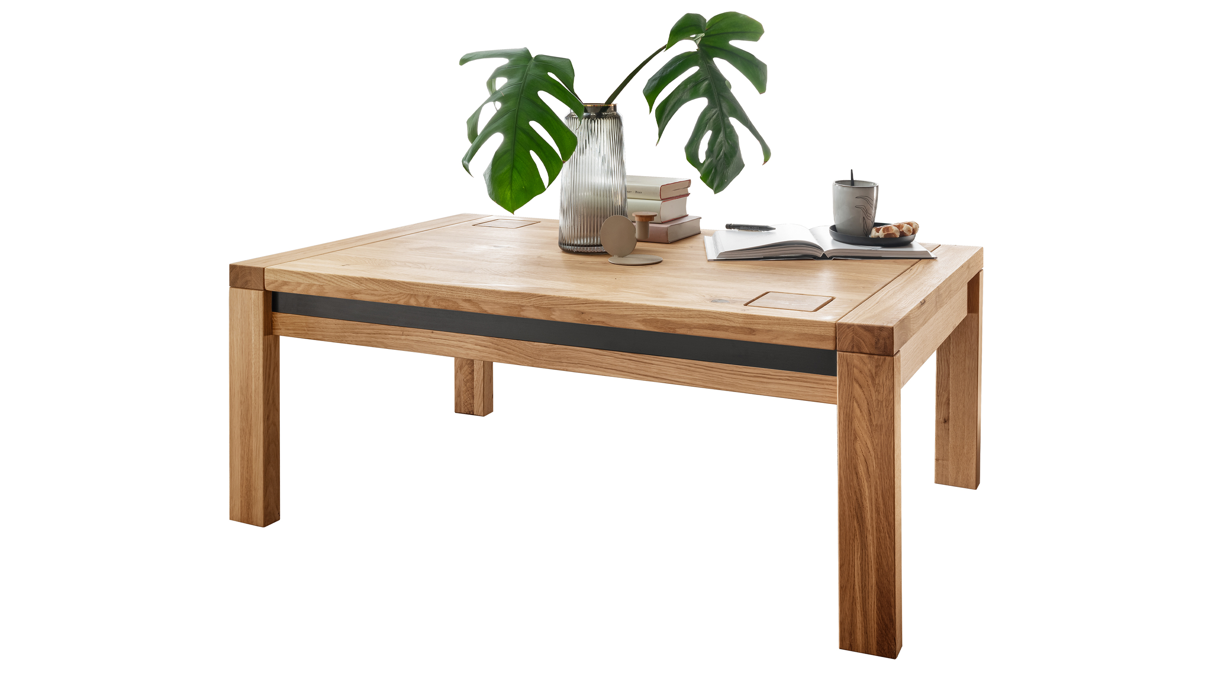 Couchtisch Wildeiche massiv geölt 118 x 70 cm - GIRONA Couchtisch Wildeiche massiv geölt 118 x 70 cm - GIRONA