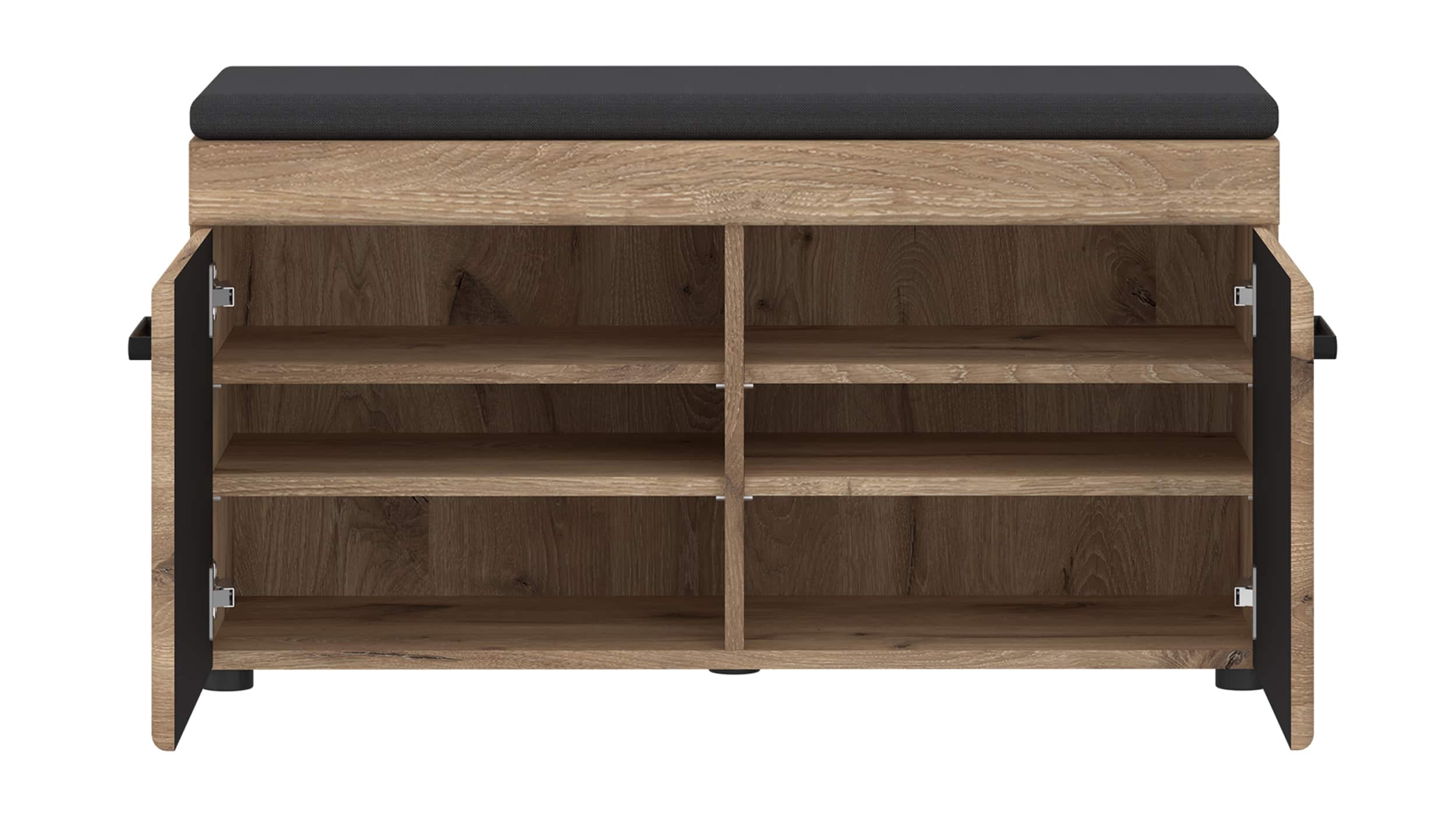 Garderobenbank Viking Eiche - grau 93 cm - GRANO