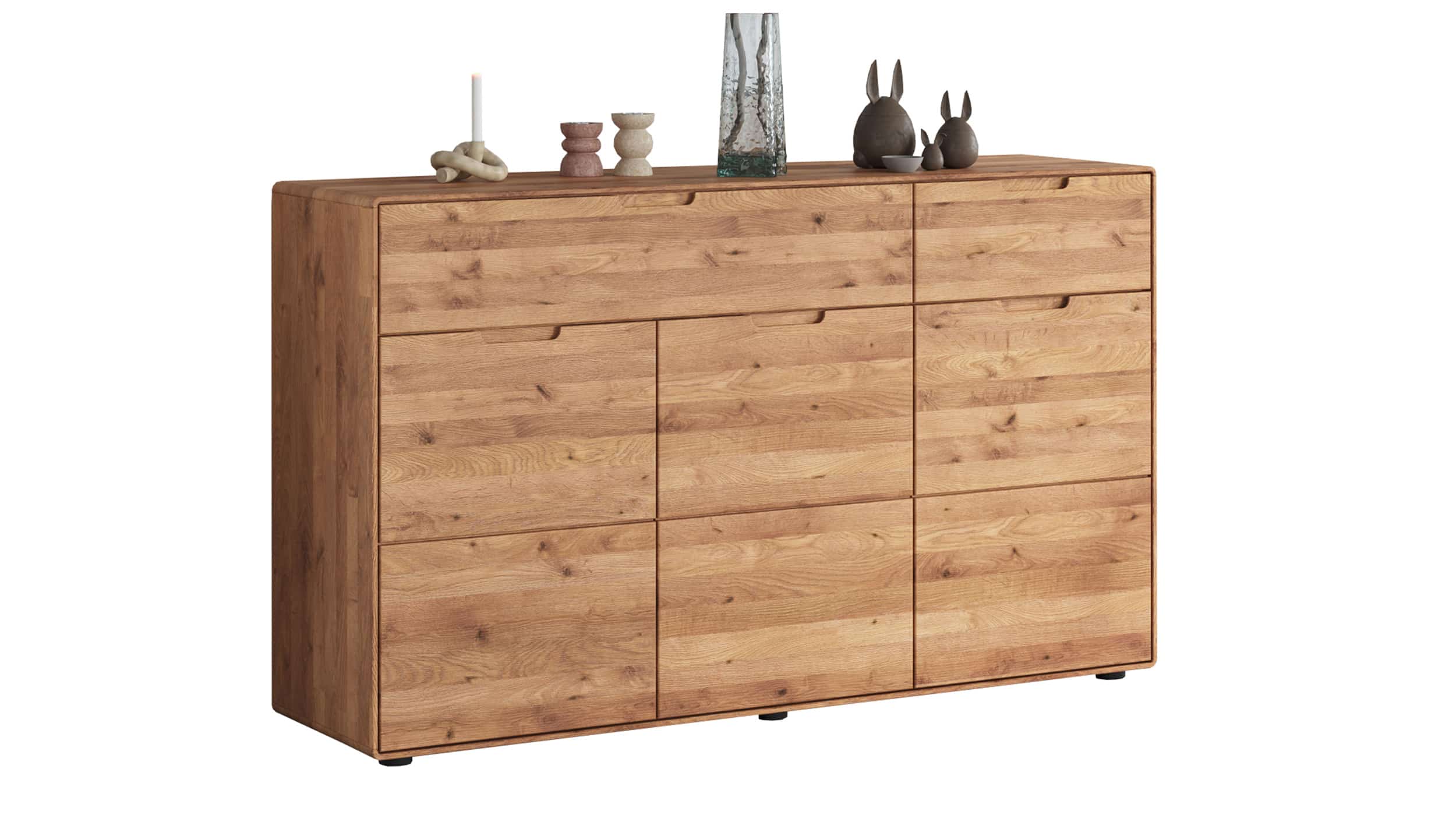Sideboard mit 2 Schubladen Wildeiche massiv 149 cm - LUCAS Sideboard mit 2 Schubladen Wildeiche massiv 149 cm - LUCAS
