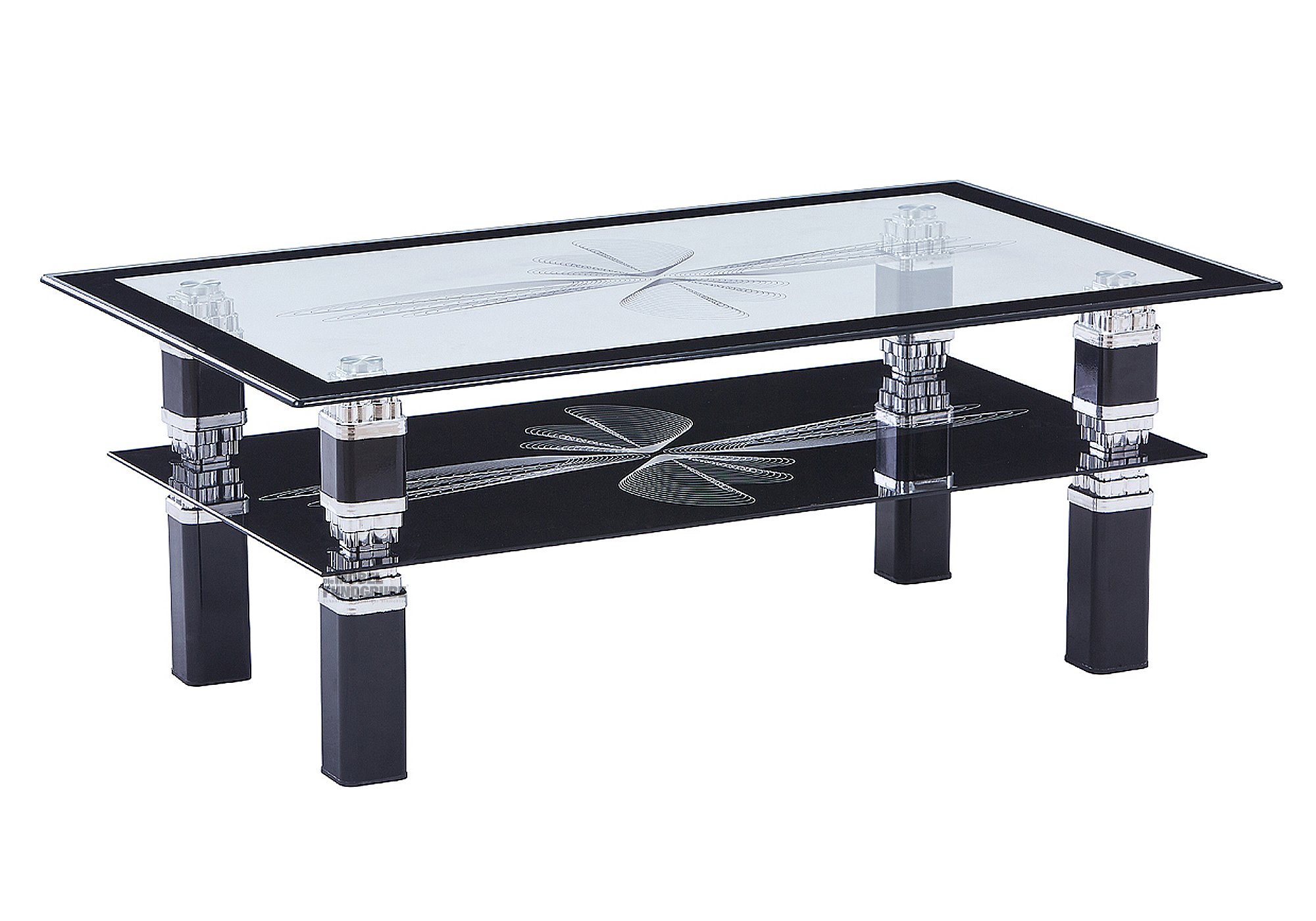 Couchtisch schwarz 110 x 65 cm Wohnzimmertisch - DARIN Couchtisch schwarz 110 x 65 cm Wohnzimmertisch - DARIN