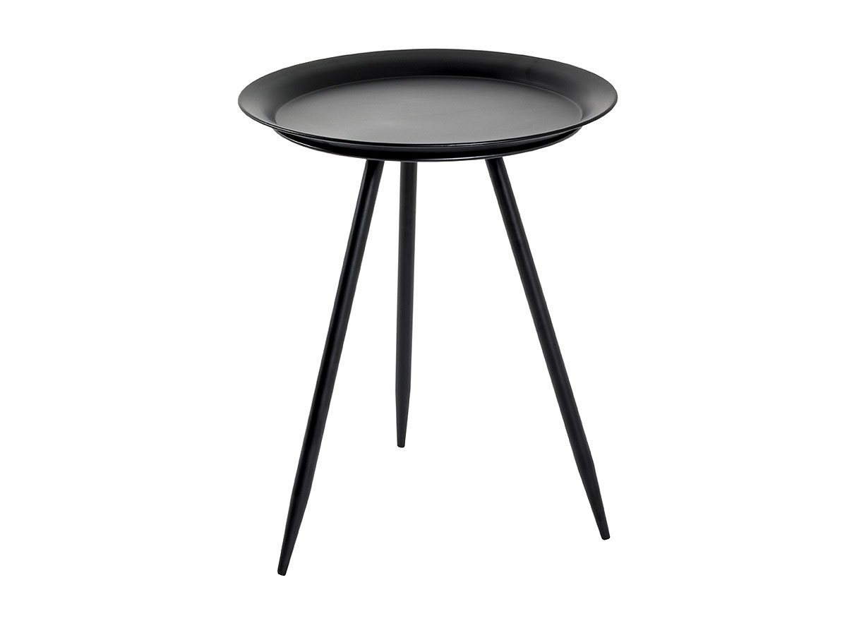 Beistelltisch schwarz Metall - rund - 47 x 38 cm - HANS Beistelltisch Metall schwarz 47 cm - HANS
