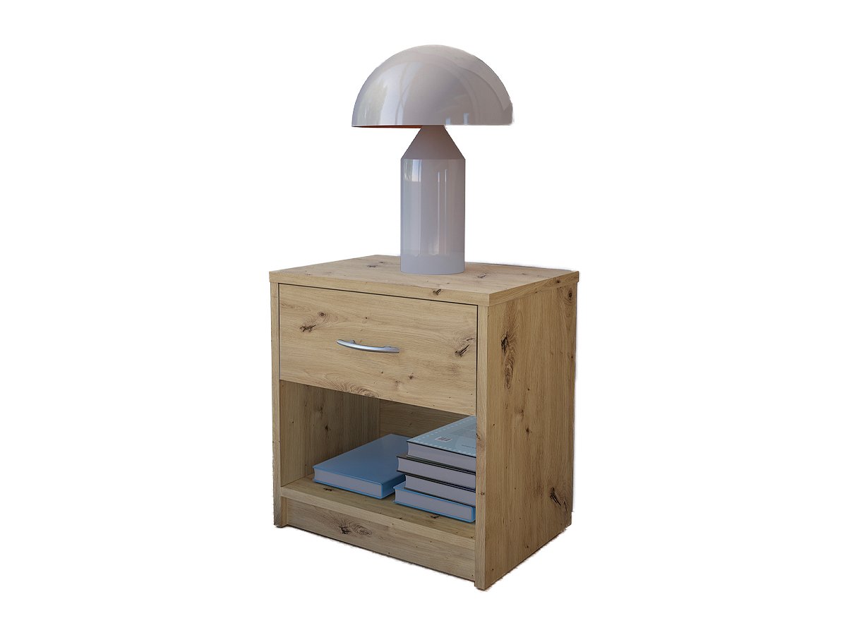 Nachttisch Artisan Eiche 39 cm x 28 cm 1 offenes Fach - PEPE Nachttisch Artisan Eiche 39 cm x 28 cm 1 offenes Fach - PEPE