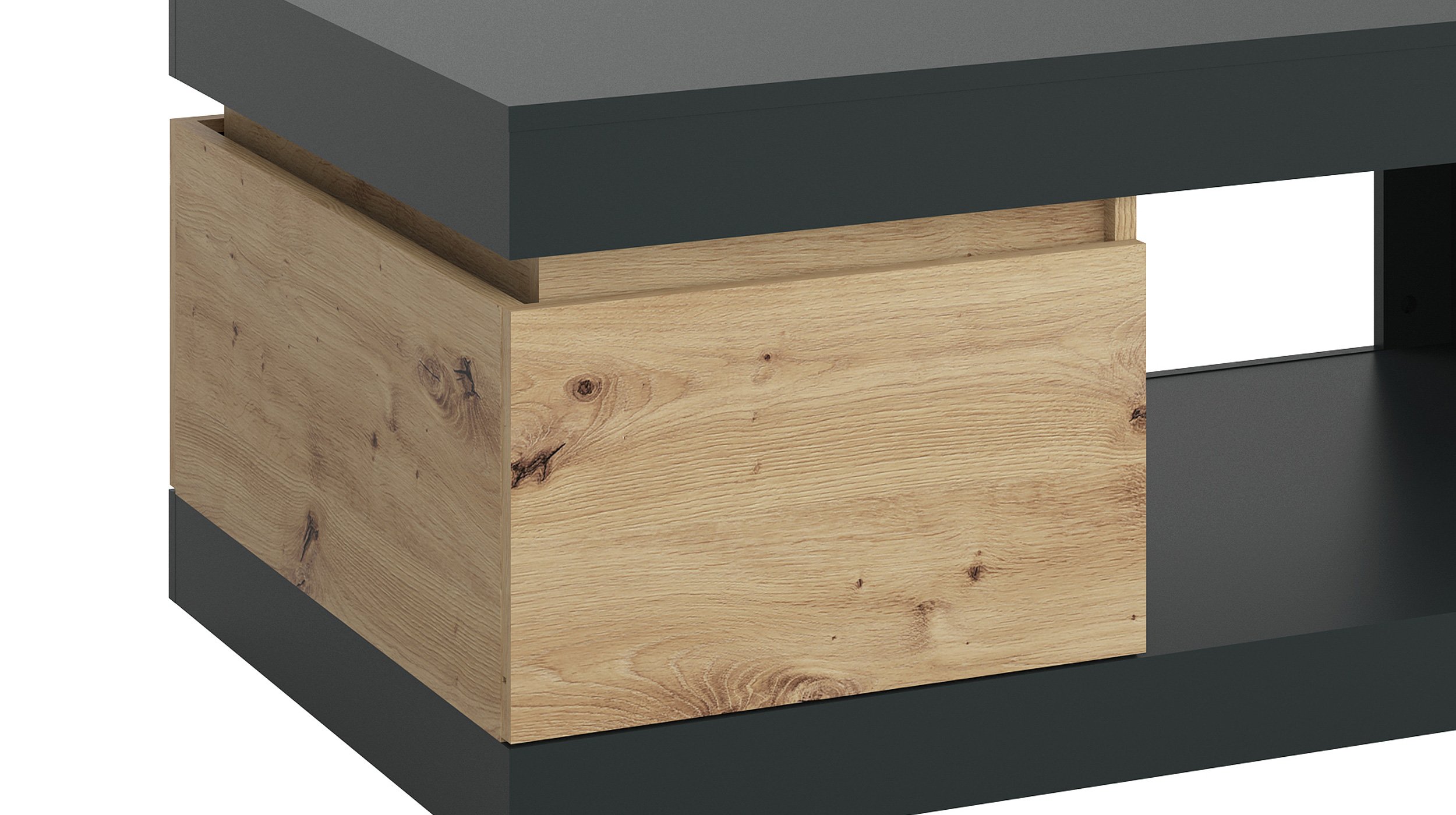 Couchtisch Artisan Eiche - grau 110 x 70 cm - LUCI