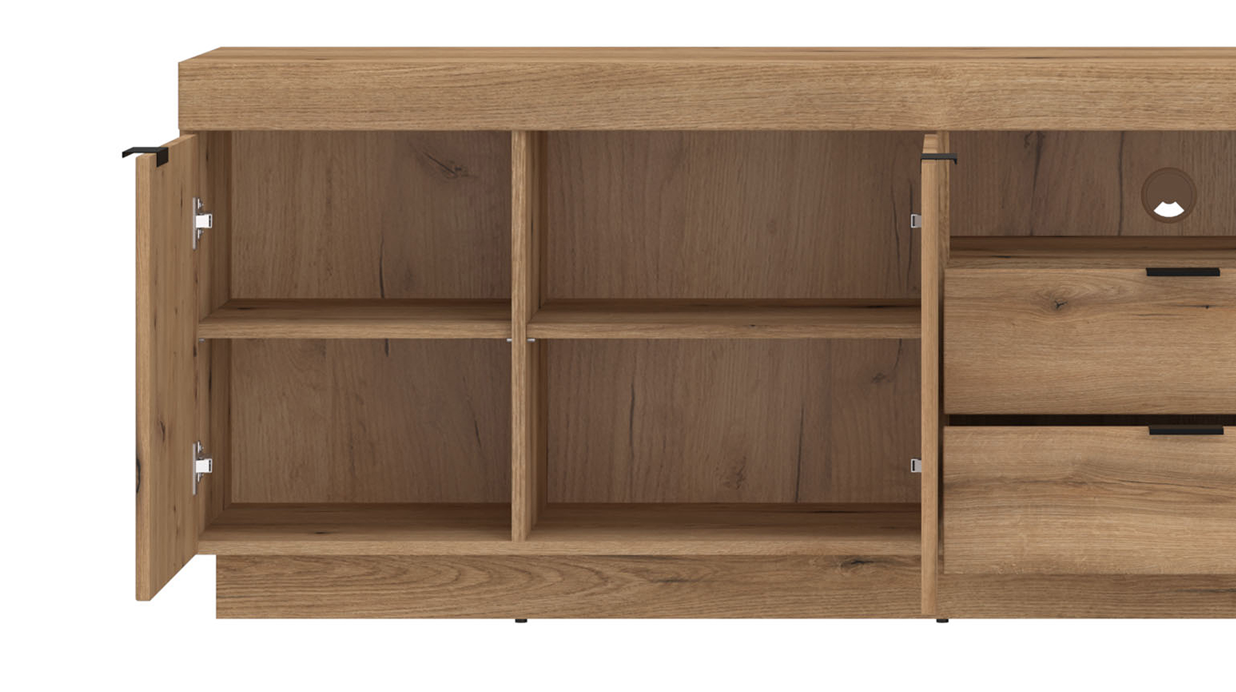 TV-Lowboard Coast Evoke Eiche - 186 cm - DELAMAR 