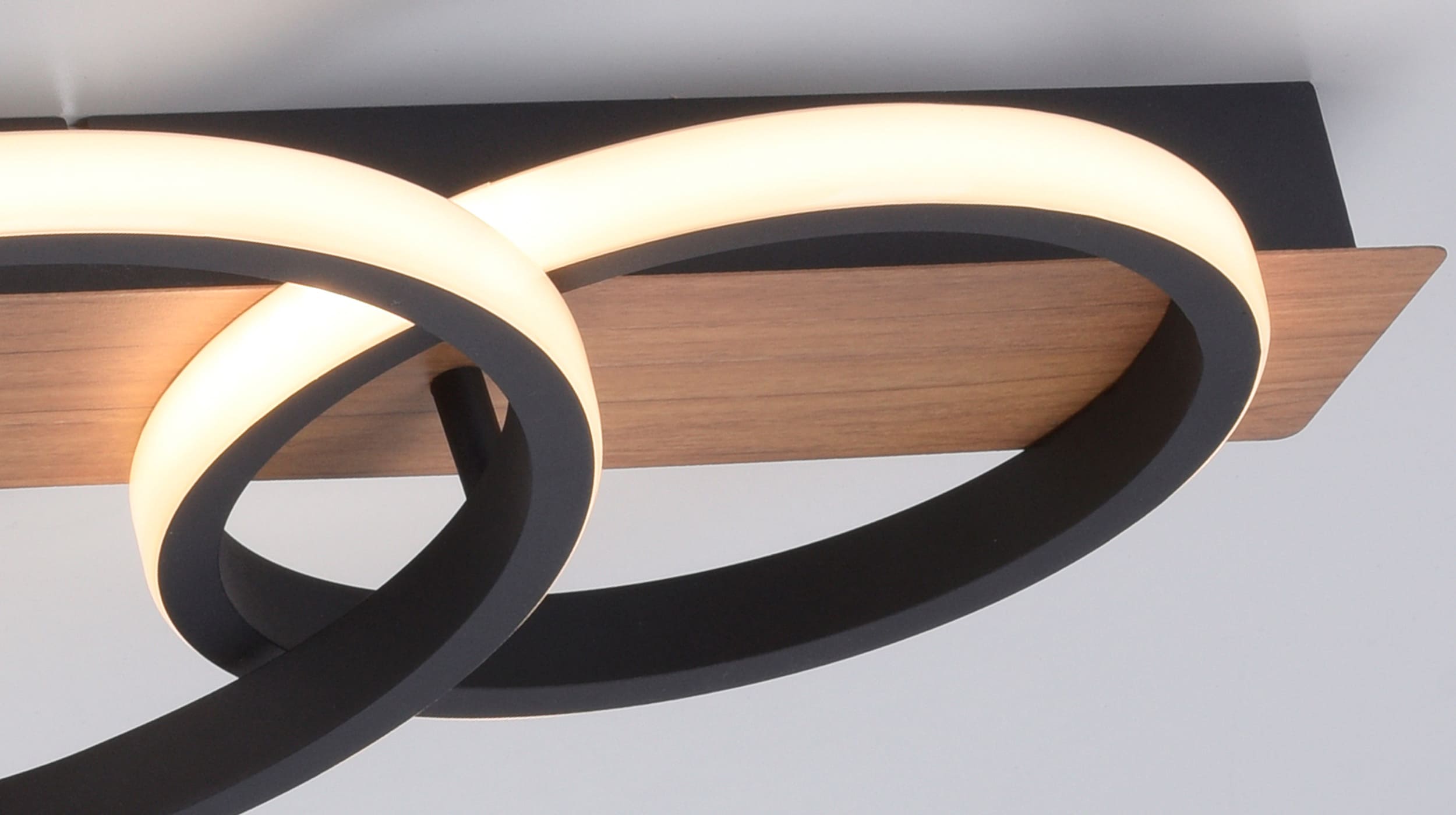 Deckenleuchte LED holzfarben 30 x 68 cm - TROOPER