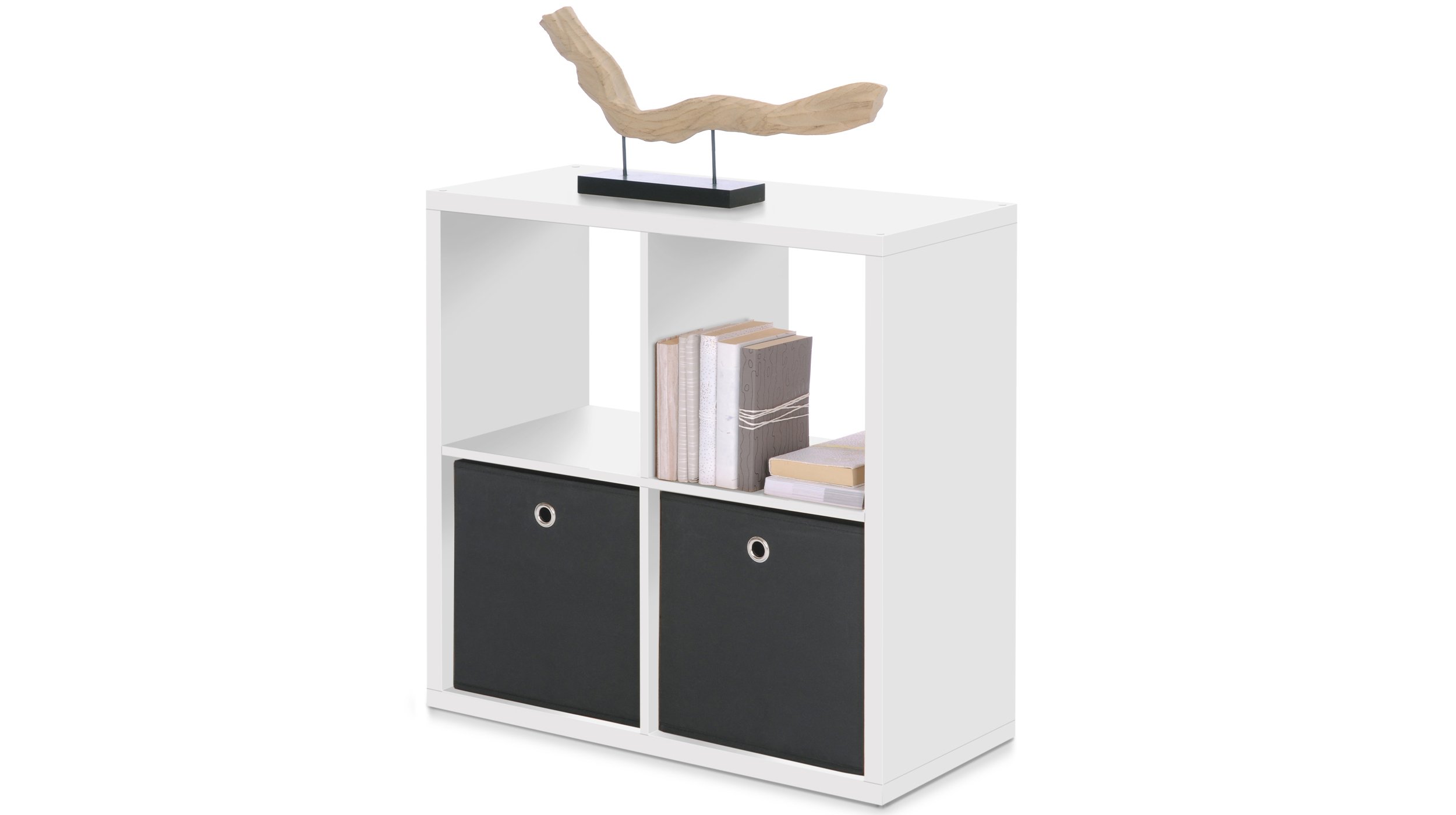 Standregal weiß 73 x 73 cm - 4 Fächer - MAX